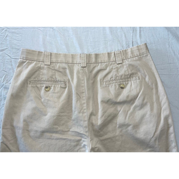 Ashworth Pleated 100% Cotton Chino Golf Shorts. Beige, Men's Size 38. GUC!! - Picture 5 of 5